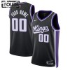 Dres Sacramento Kings Prilagođeni Nike 2023-24 Icon Edition Crno Swingman - Dječji